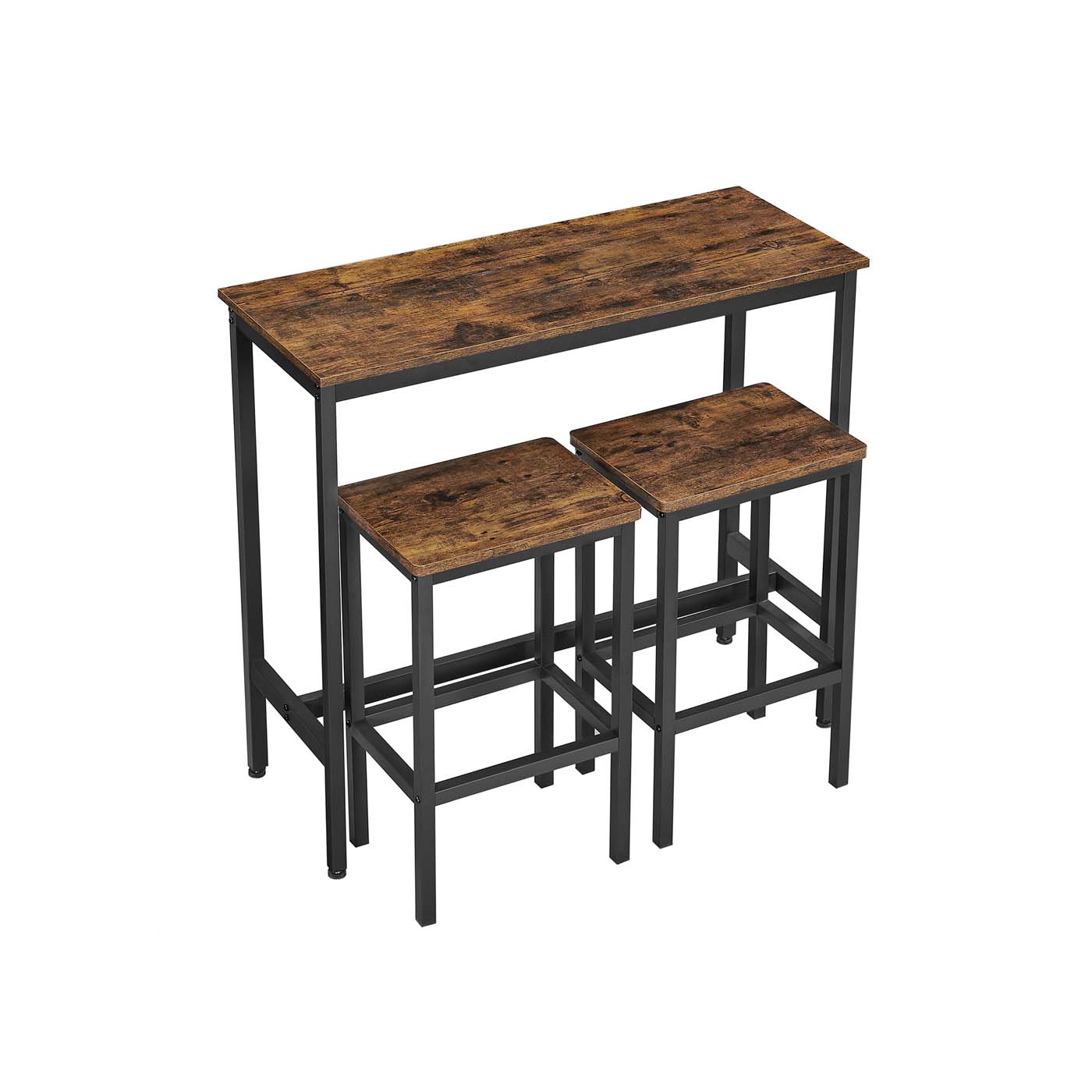 Vasagle Juego De Mesa Y Taburetes De Bar Mesa De Desayuno Con 2 Taburetes