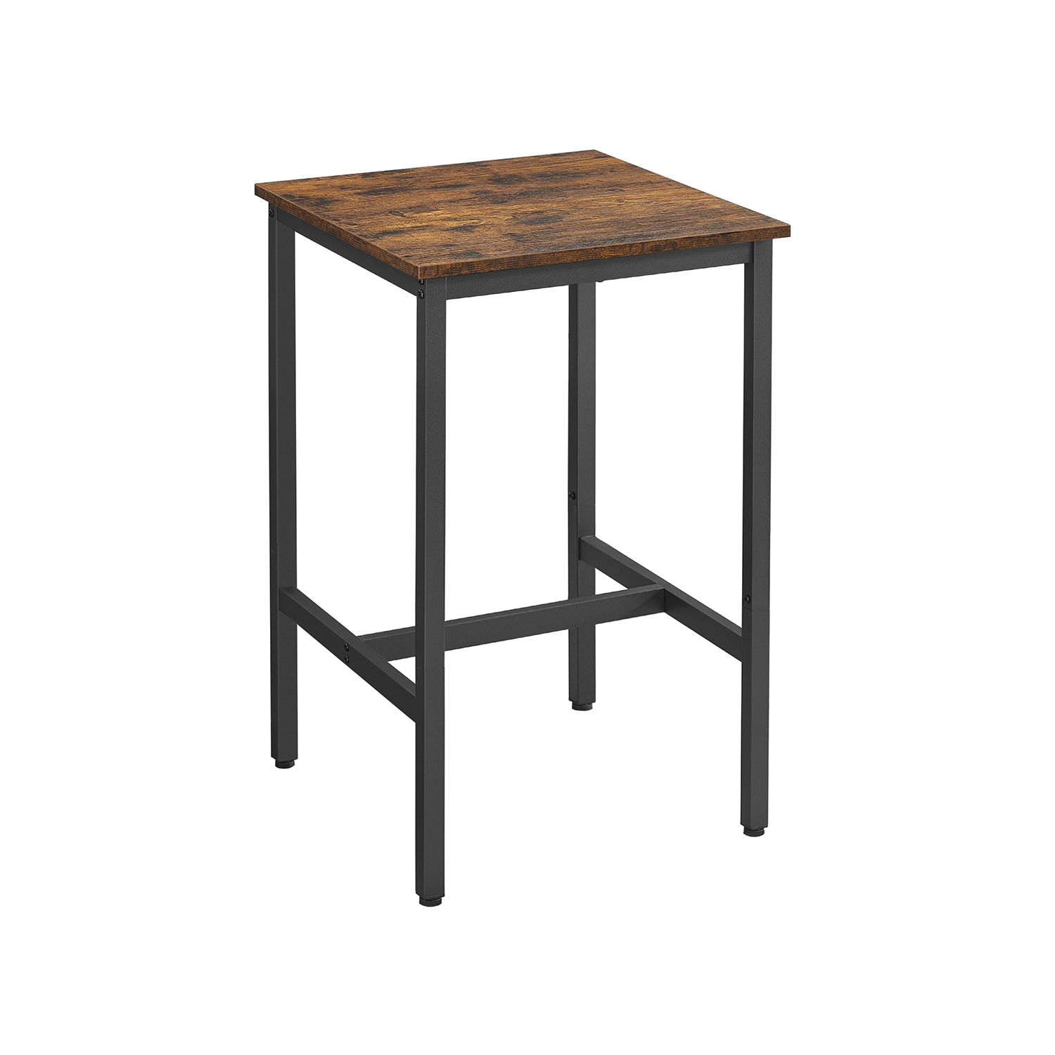 Leroy Merlin Mesa De Bar Cuadrada Alta, Estructura Robusta De Acero, Montaje Fácil, Ideal Para Cocina Y Salón, Estilo Industrial, 60X60x90 Cm, Marrón - Imagen 3