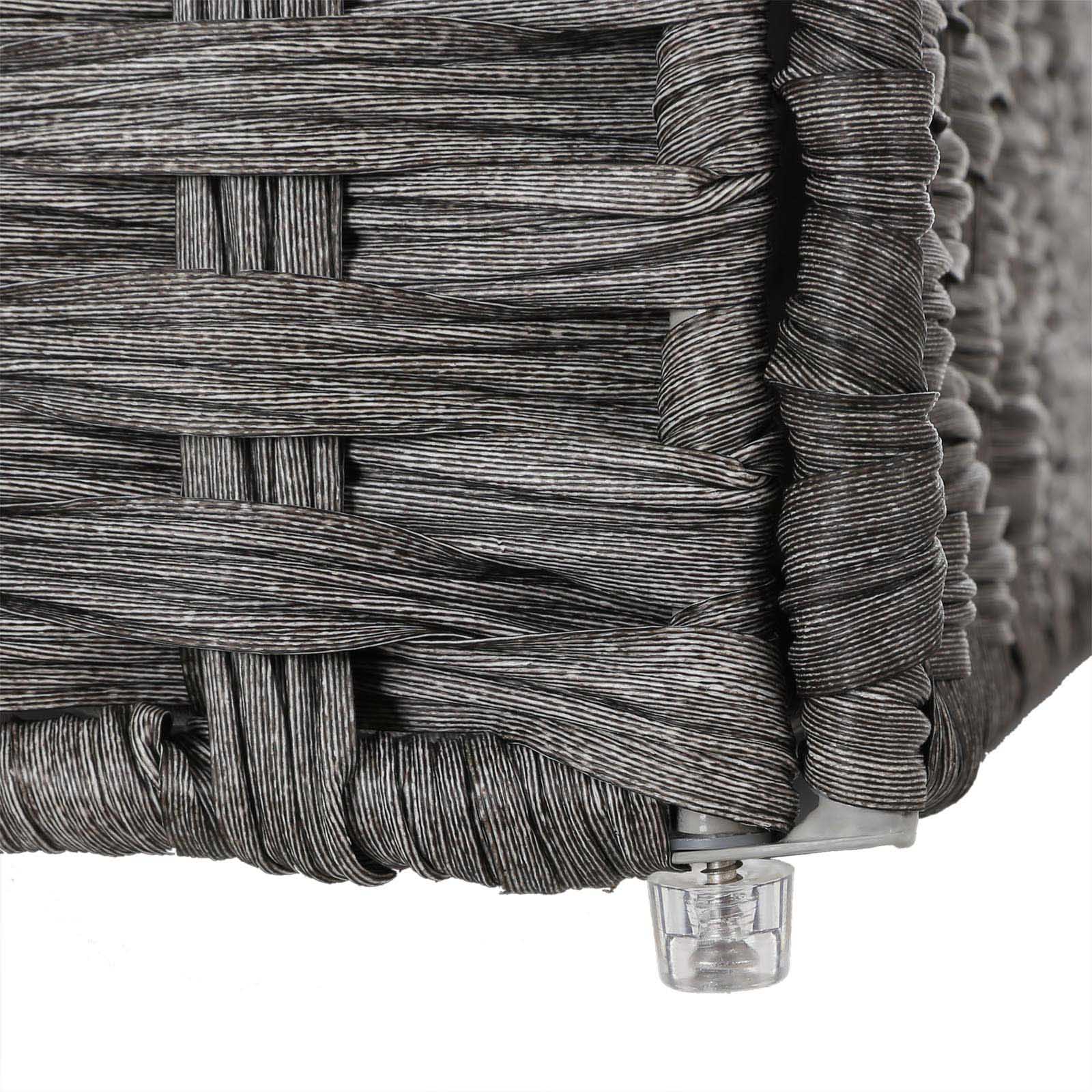 Cesto De Ropa Doble Tejido a Mano Gris