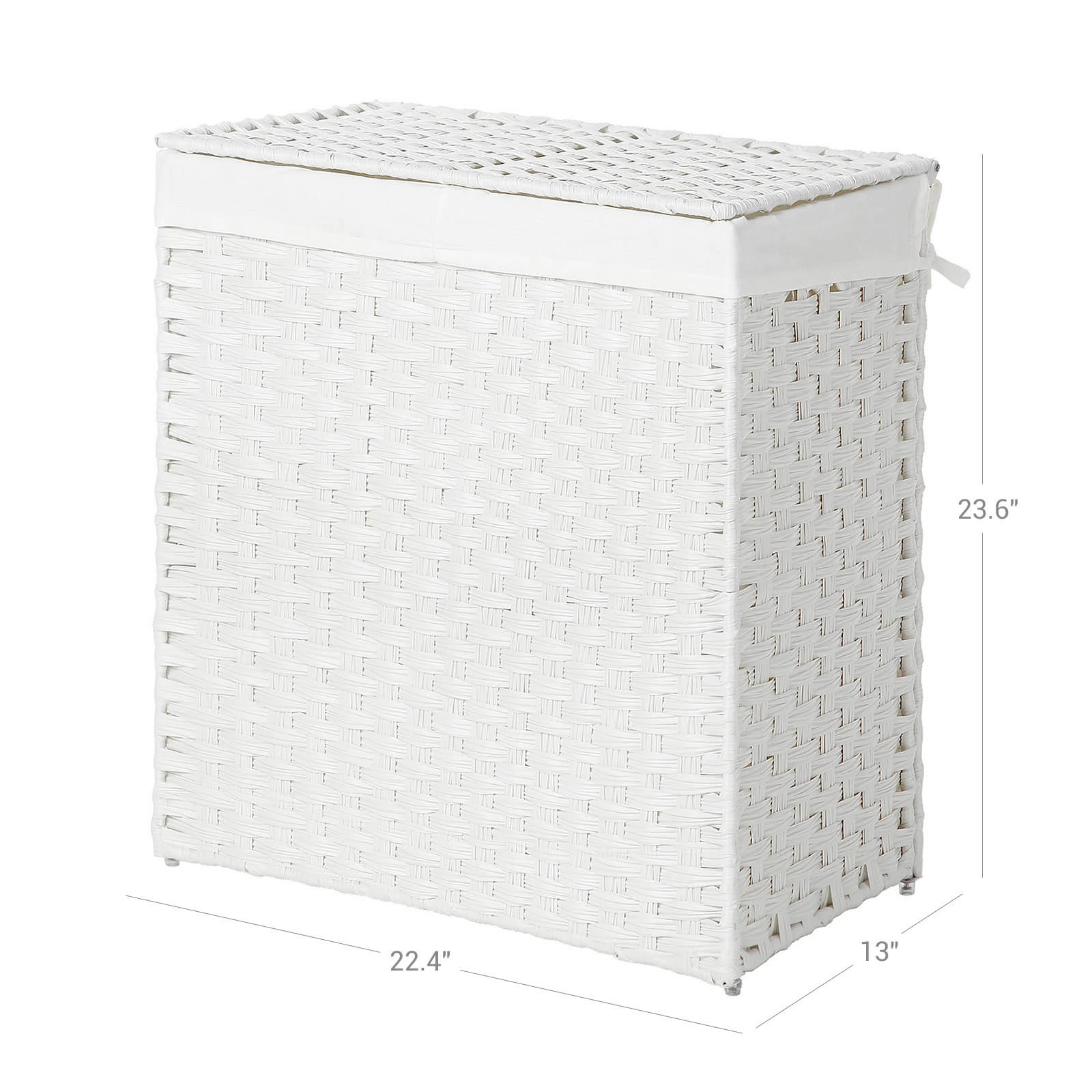 SONGMICS Cesto de la Ropa, Cesto de la Colada, Tejido a Mano, Cesto de