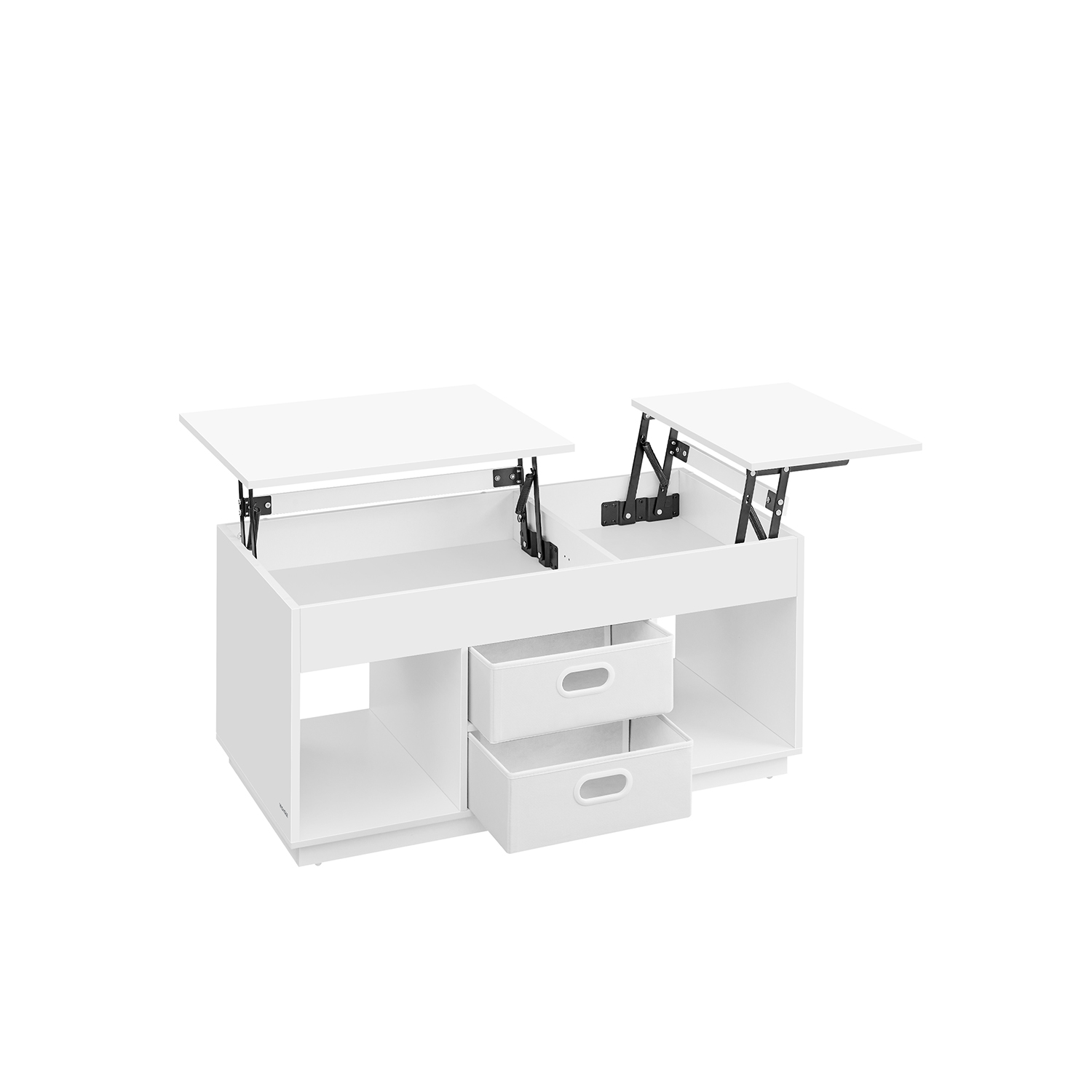 Vasagle Blanco Mesa De Centro Con Tablero Elevable Nieve