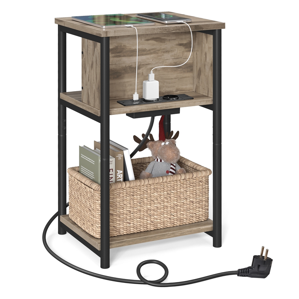 Leroy Merlin Mesa auxiliar con estación de carga usb, 2 puertos y cable de 2 metros, capacidad 10 kg, salón - Imagen 3