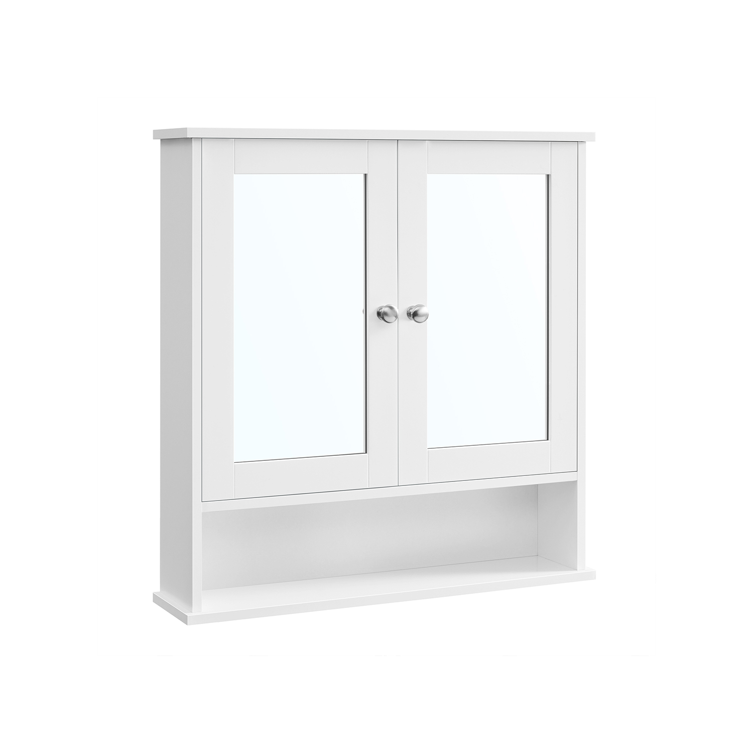 Vasagle Blanco Gabinete De Almacenamiento Montado En La Pared