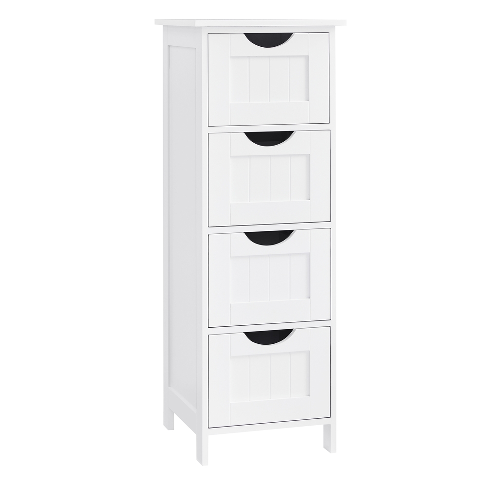 Vasagle Estantería De Baño De Pie Con 4 Cajones, Almacenamiento Moderno Para Cualquier Habitación, Dimensiones 30X30x82 Cm, Color Blanco , Leroy Merlin - Imagen 2