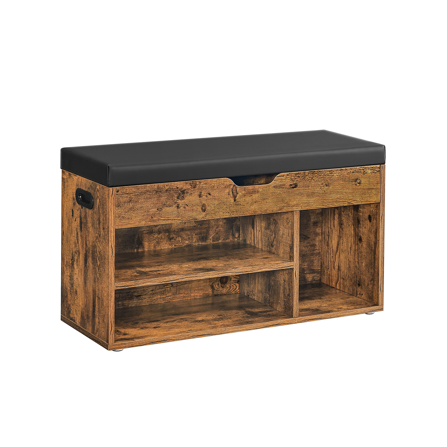 VASAGLE Banco para Zapatos, Banco con Asiento Acolchado, 3