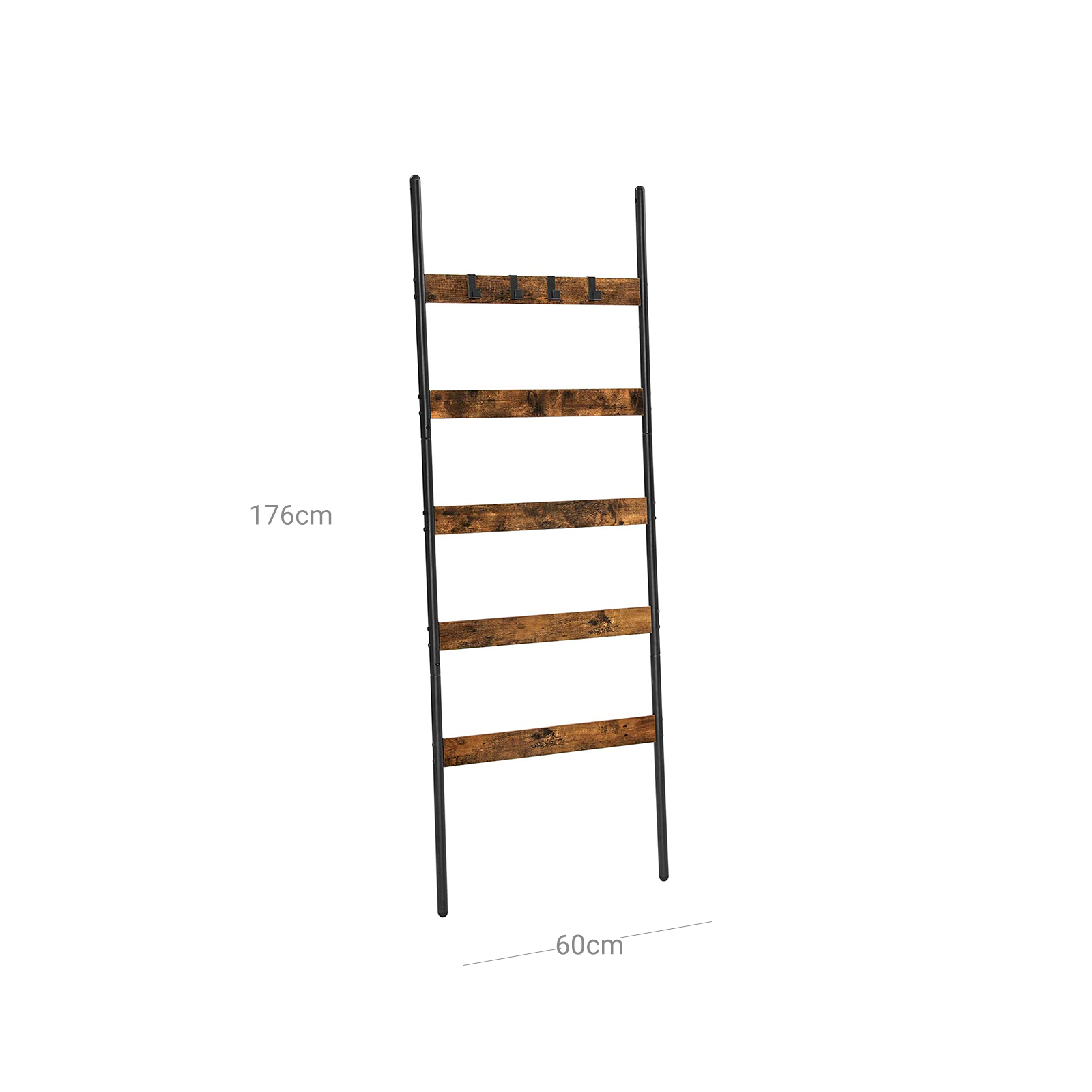 VASAGLE Escalera para Toallas, Escalera Decorativa, 65 cm de Ancho