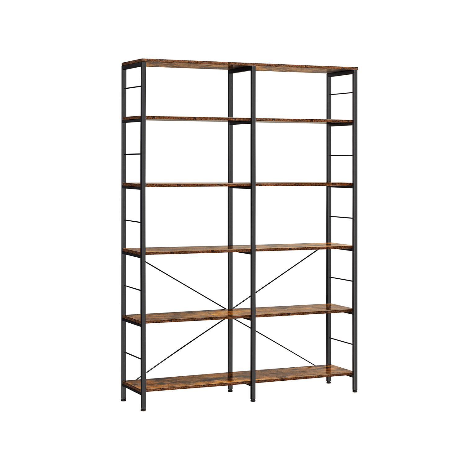 Vasagle Negro Librería De 6 Niveles Estantería De Almacenamiento Separador Para Habitación