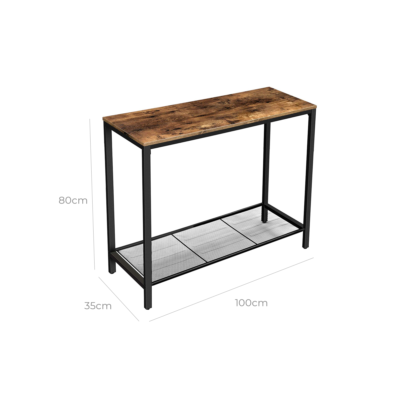 VASAGLE Mesa de Consola de Estilo Industrial, Mesa de Entrada con