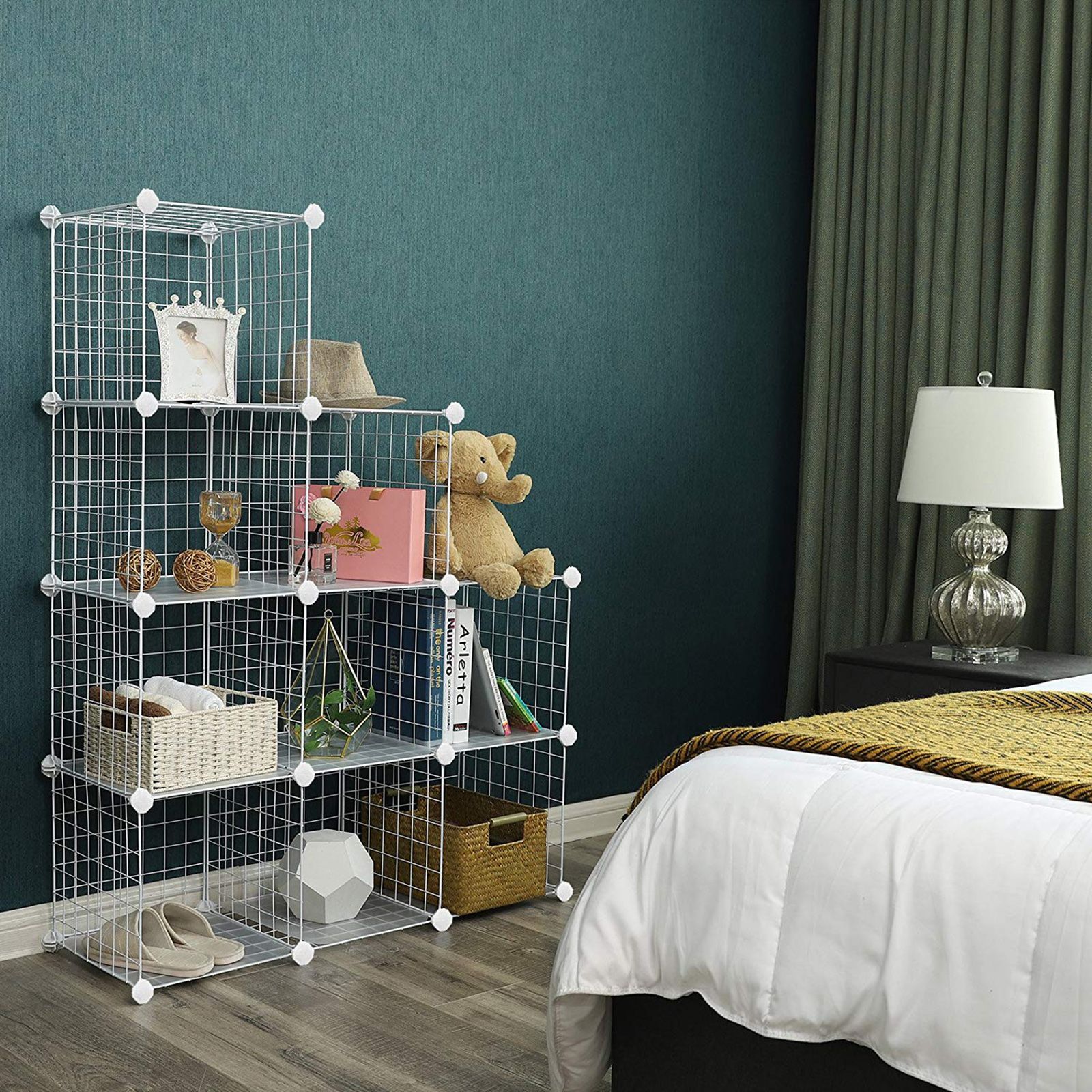 Cubos De Almacenamiento De Metal Blanco