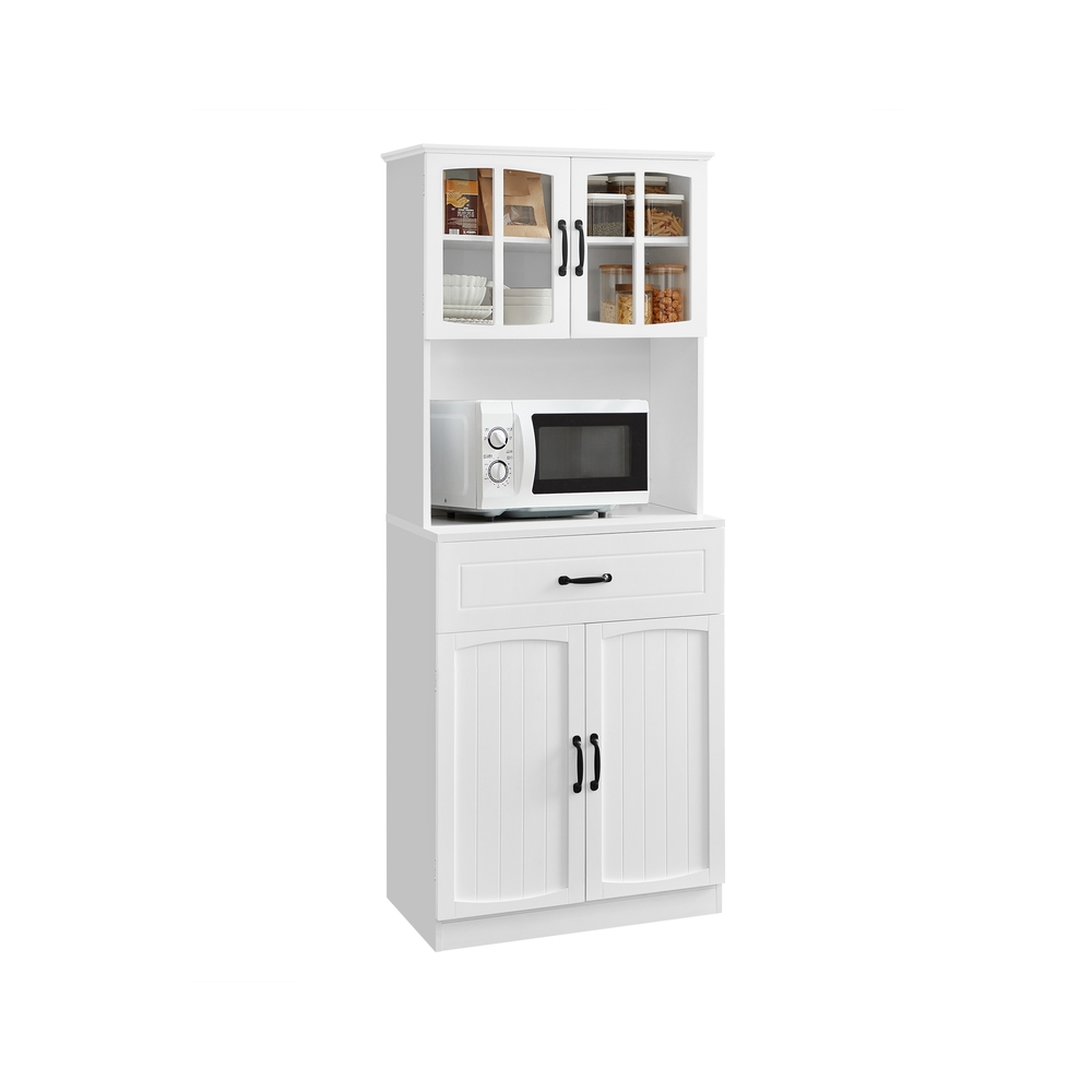 Vasagle Blanco/Beige Armario De Almacenamiento 40 X 141 X 76 Cm Nube Y Roble