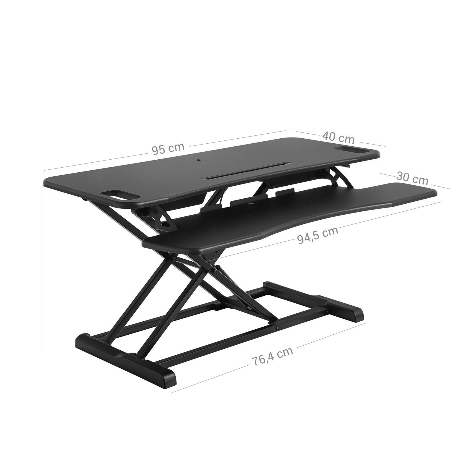 SONGMICS Convertidor de Escritorio de pie Grande, Escritorio de pie con