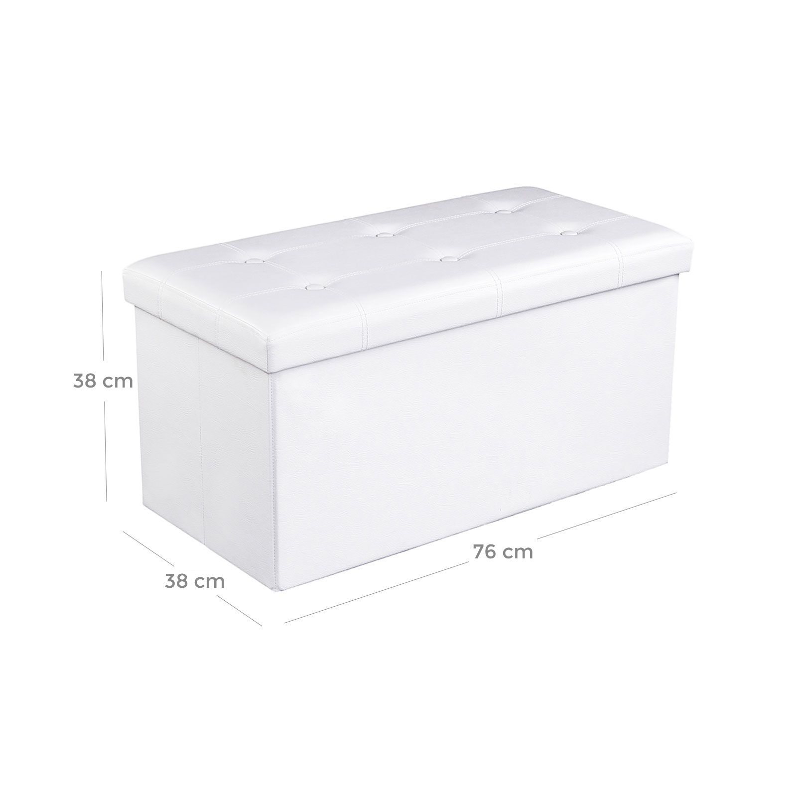 Otomana de Imitación de Cuero