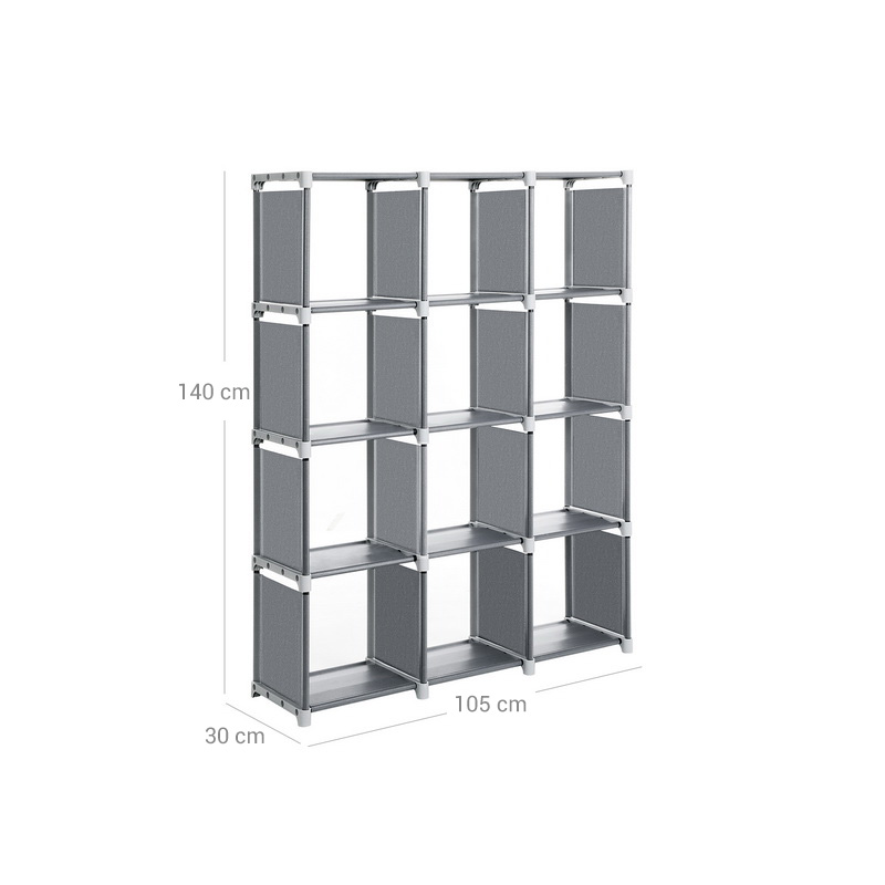 Estante De Almacenamiento De 12 Cubos