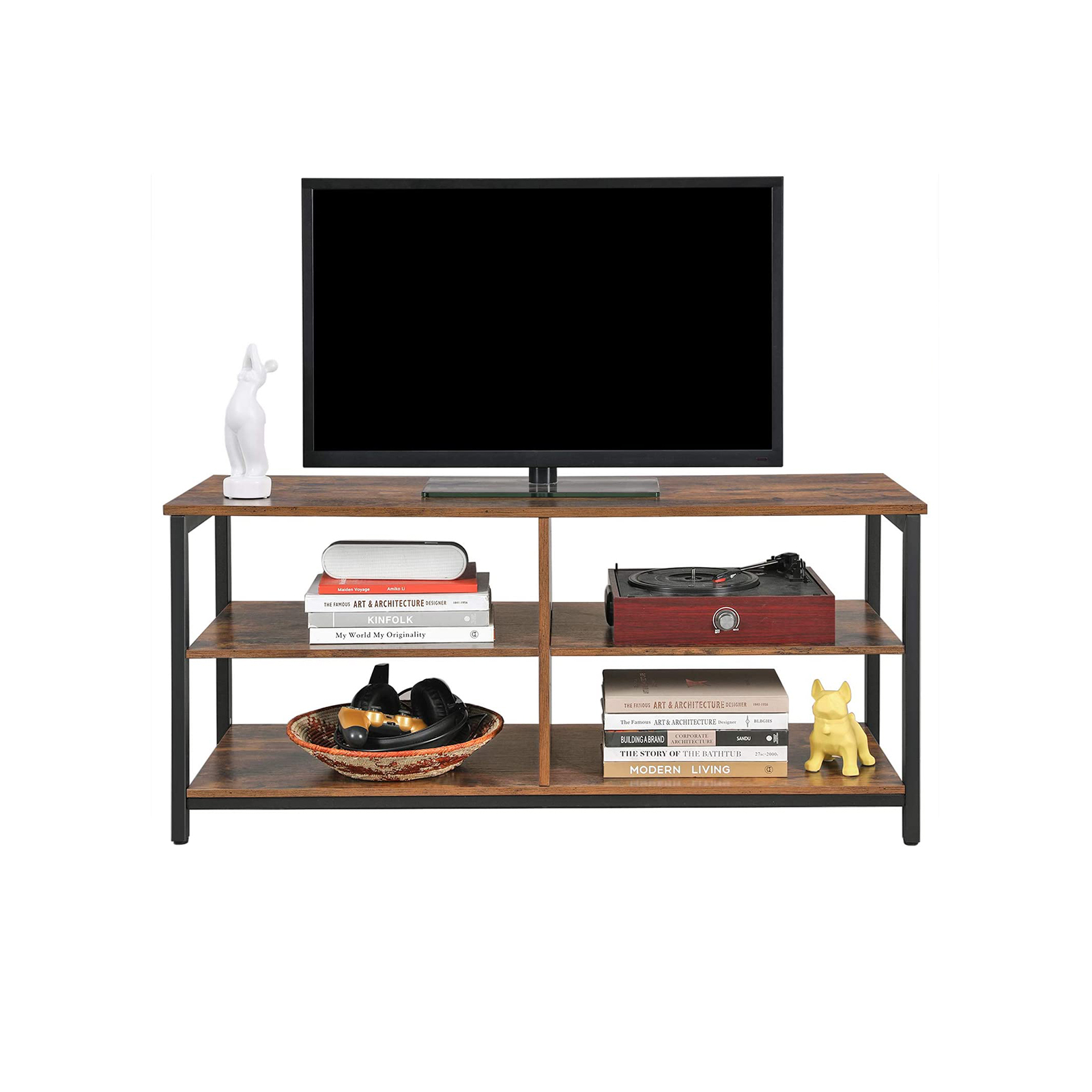 VASAGLE Soporte para TV, Mesa de Consola con 4 Estantes, Armario para