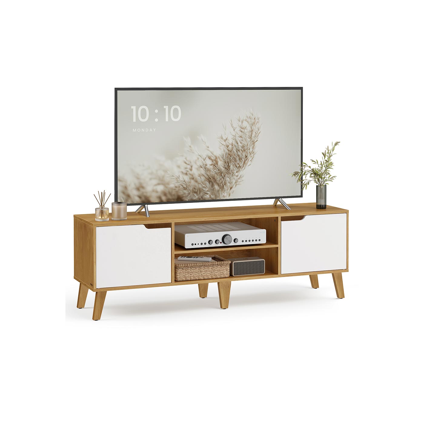Vasagle Mueble De Tv Con Estante Ajustable