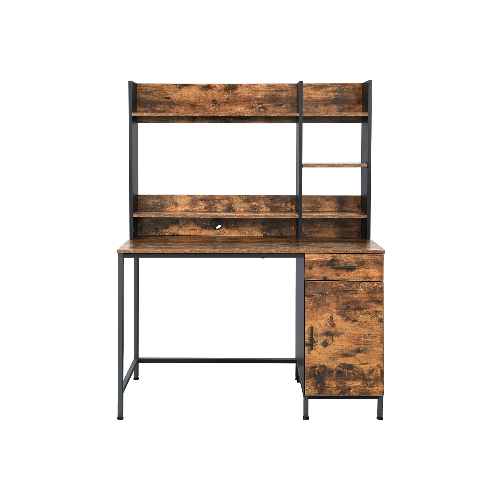 VASAGLE Escritorio de Ordenador con Estantes, Mesa de Oficina con