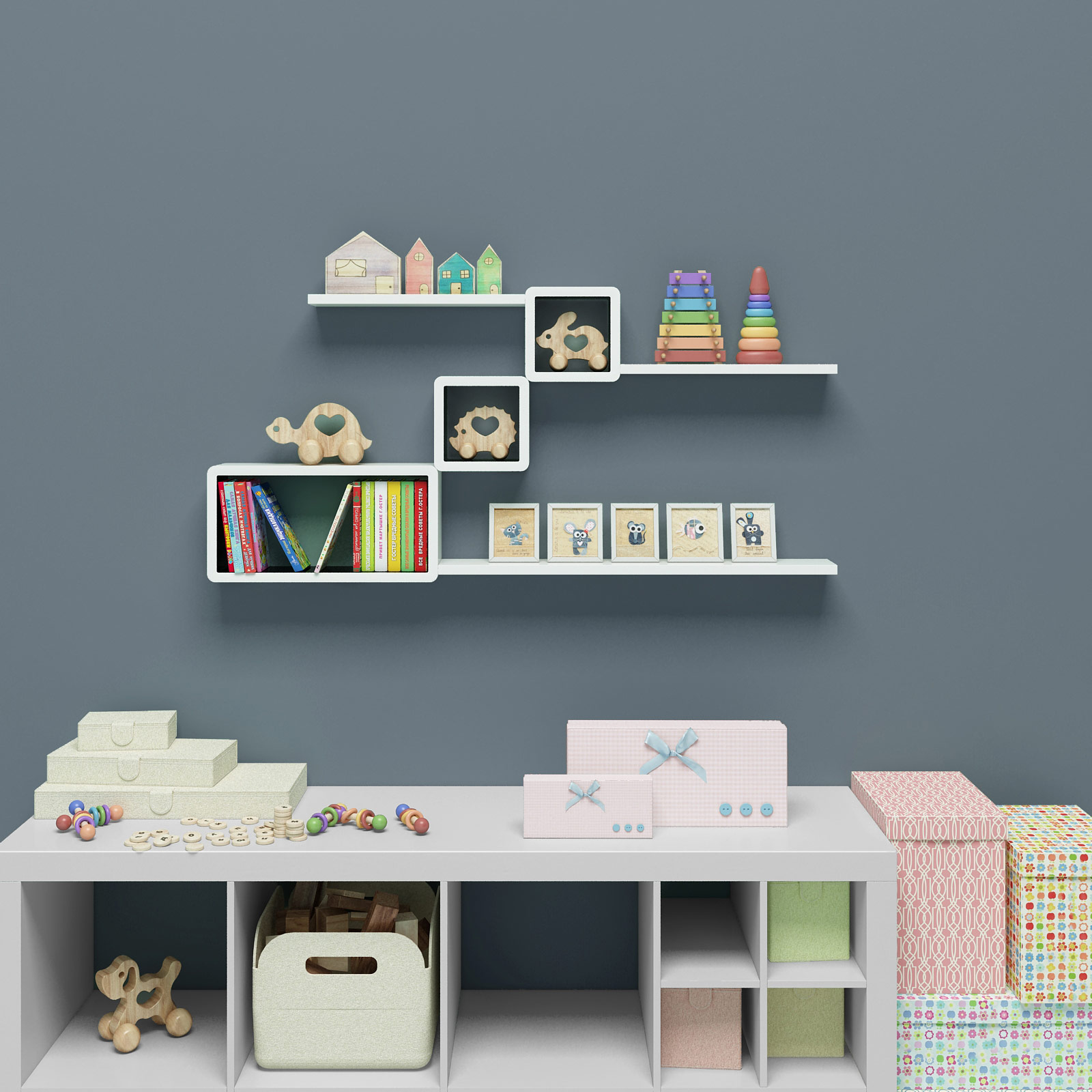 Estantes de Pared Rectangulares