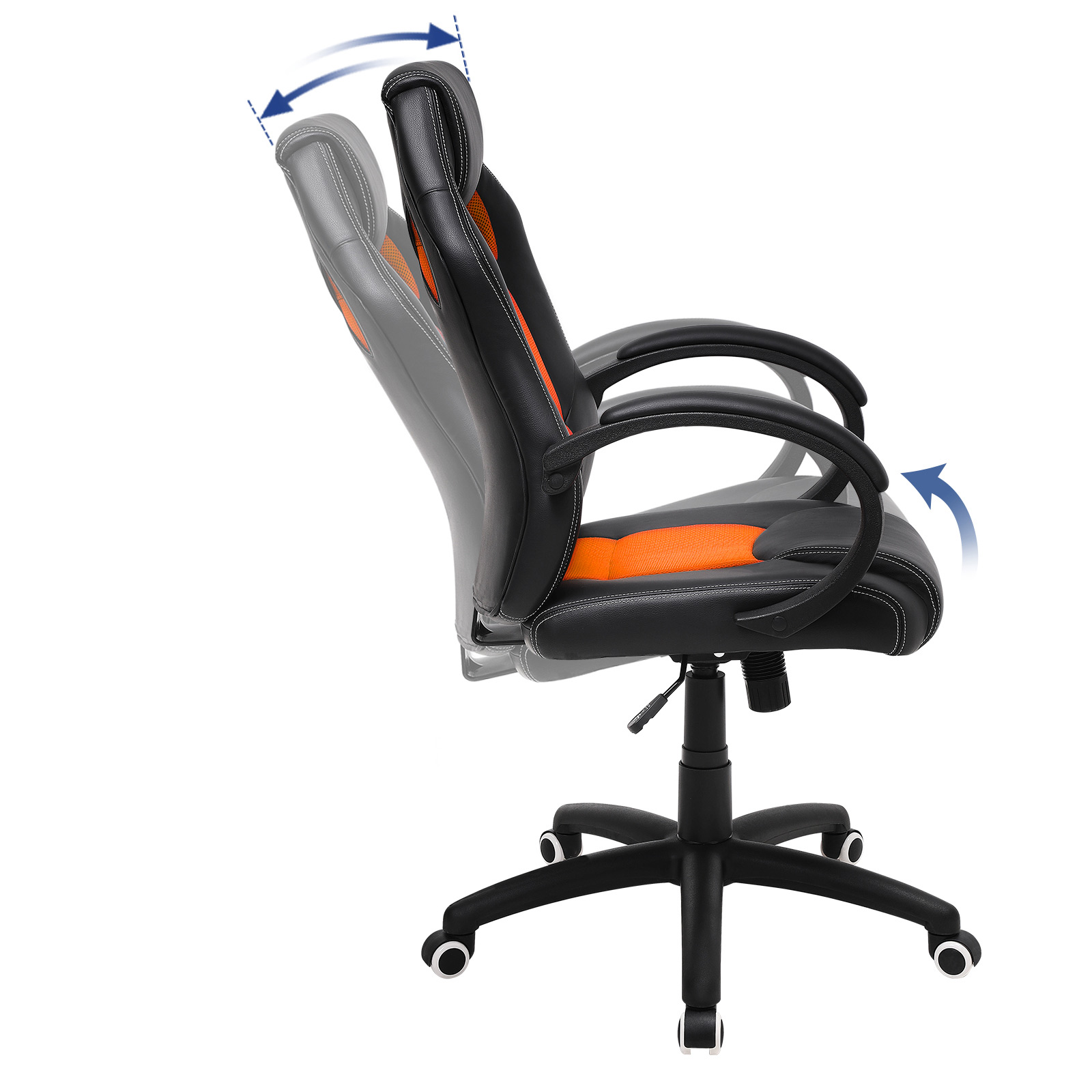 SONGMICS Racing Silla de Escritorio de Oficina Ergonómica Regulable con