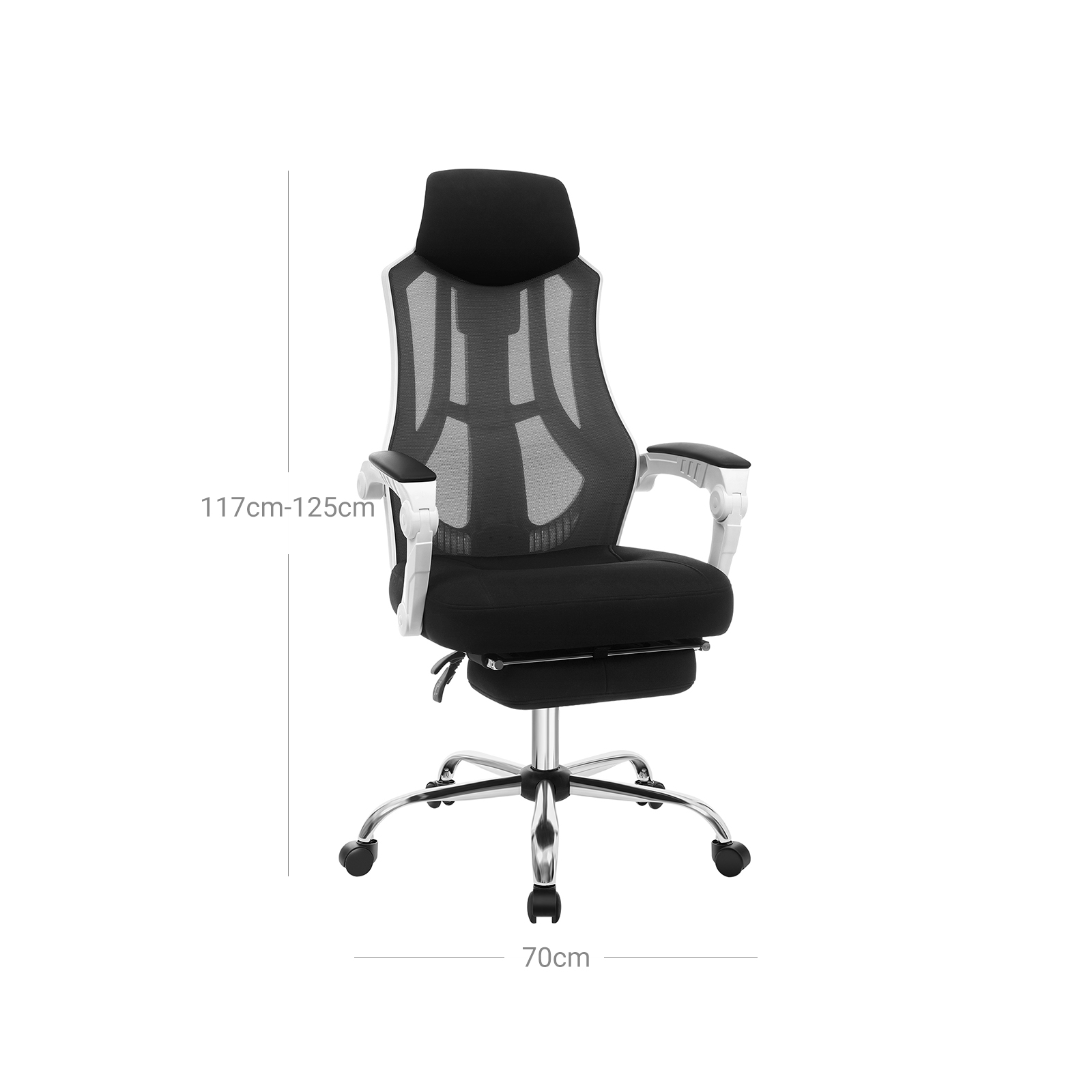 SONGMICS Silla de Oficina Ergonómica, Silla Giratoria, Transpirable