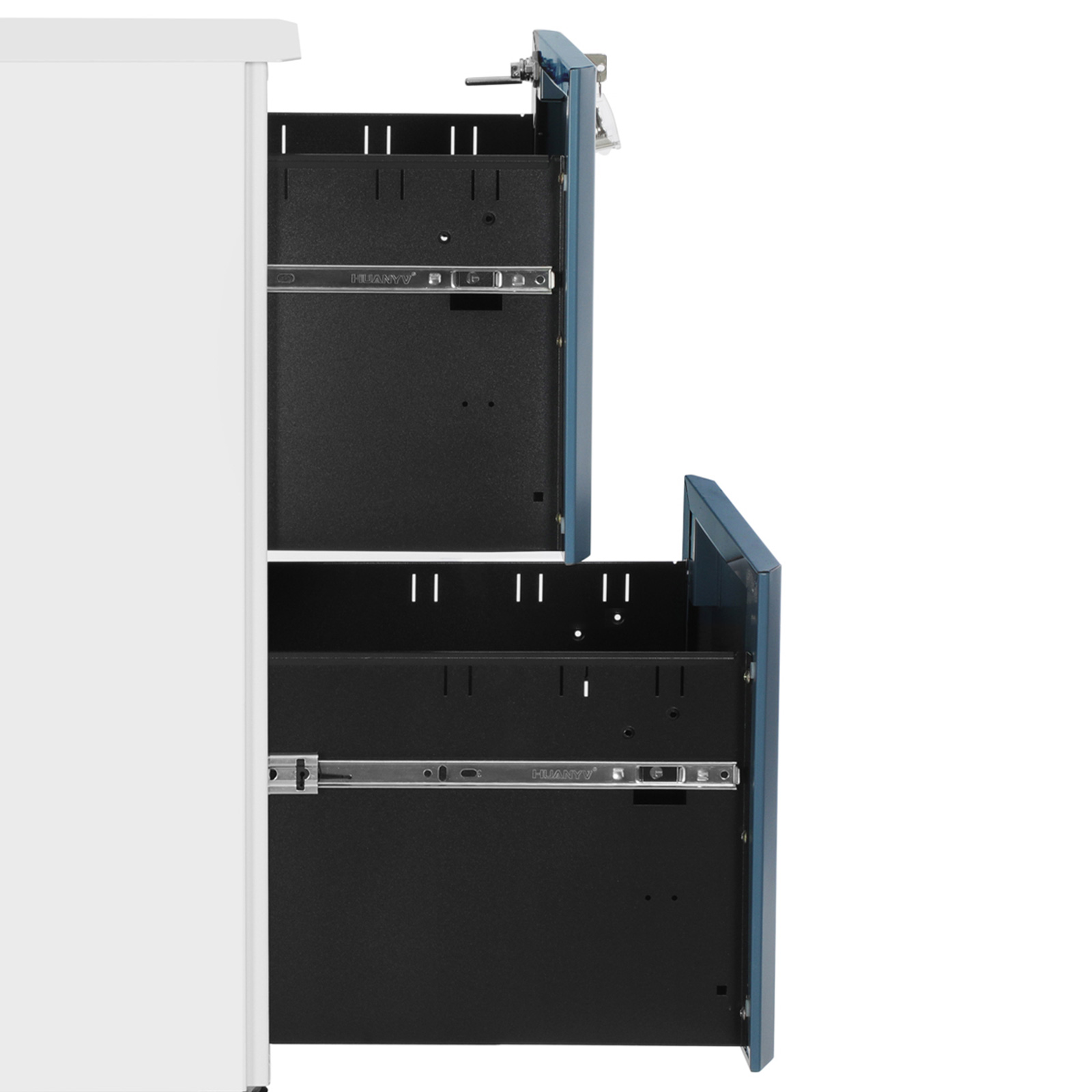 SONGMICS Archivador Móvil, con Cerradura, con 2 Cajones, Barras de