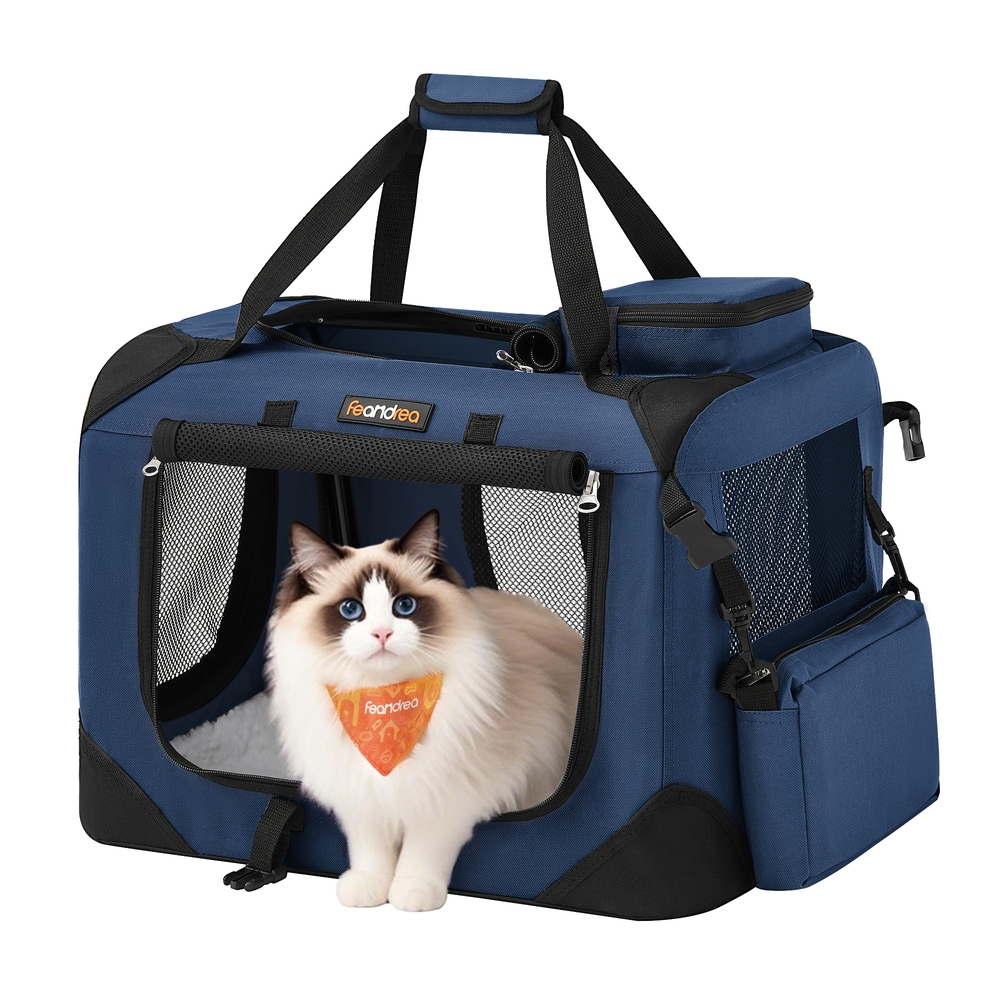 Feandrea Gris Transportín Para Gatos Y Perros