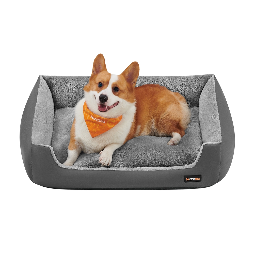 Cama para Perros 85 x 65 x 21 cm Gris Pizarra y Gris Paloma