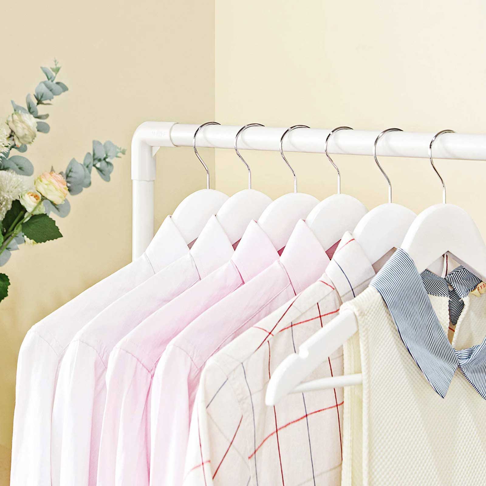 SONGMICS Perchero de Ropa, Perchero de Metal con 2 Rieles Colgantes, un