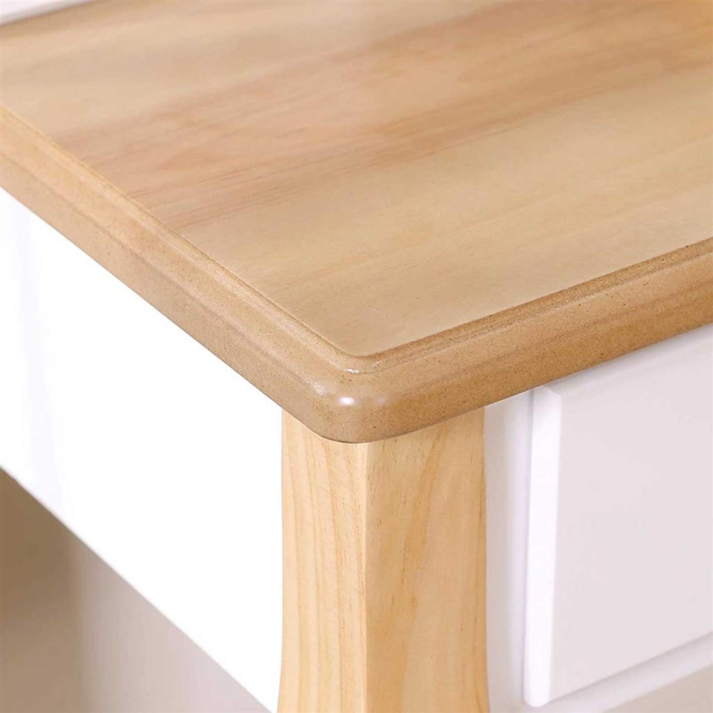 VASAGLE Tocador Moderno, Mesa de Maquillaje con 1 Taburete, Espejo