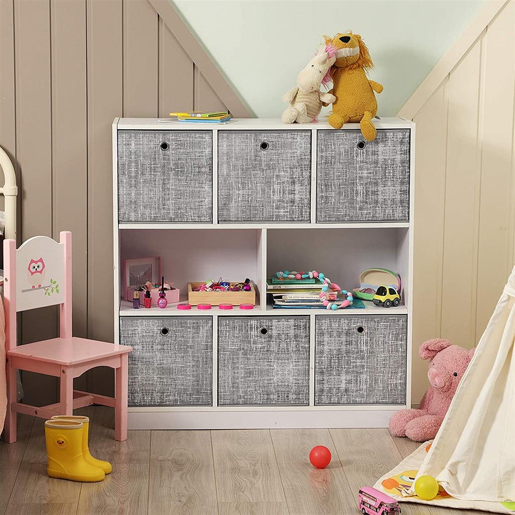 SONGMICS Cajas de Almacenamiento, Juego de 6 Cubos de Almacenamiento