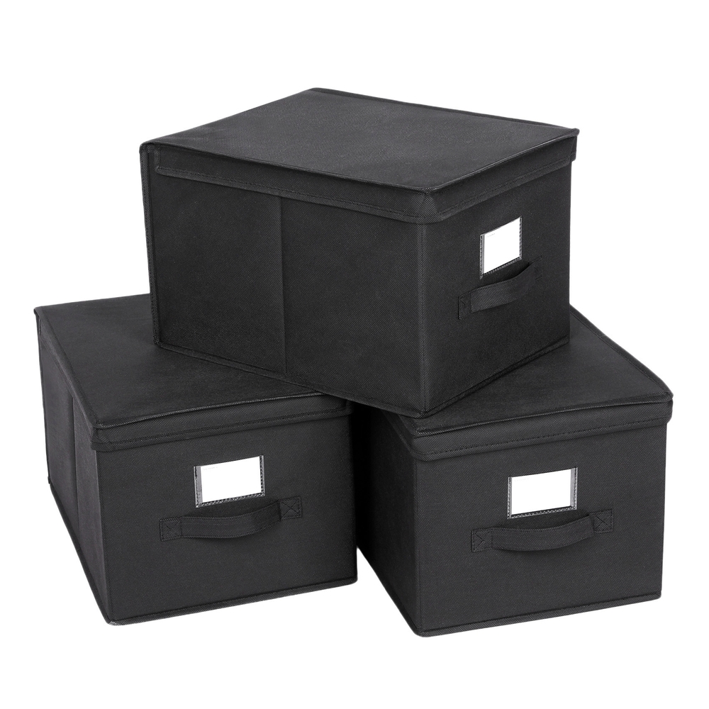 Songmics Negro Caja De Almacenamiento De Tela