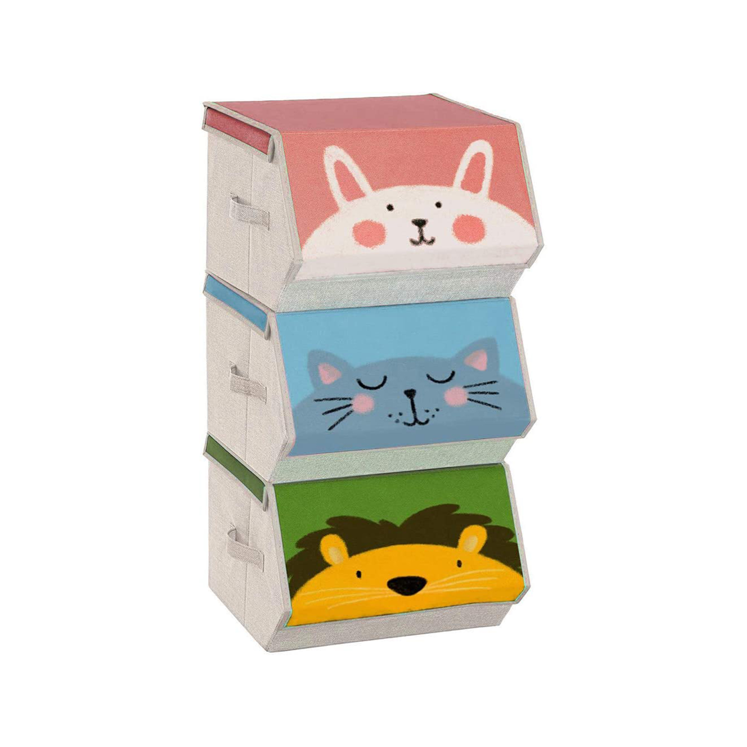 Songmics Juego De 3 Cajas Almacenaje Tela Infantil
