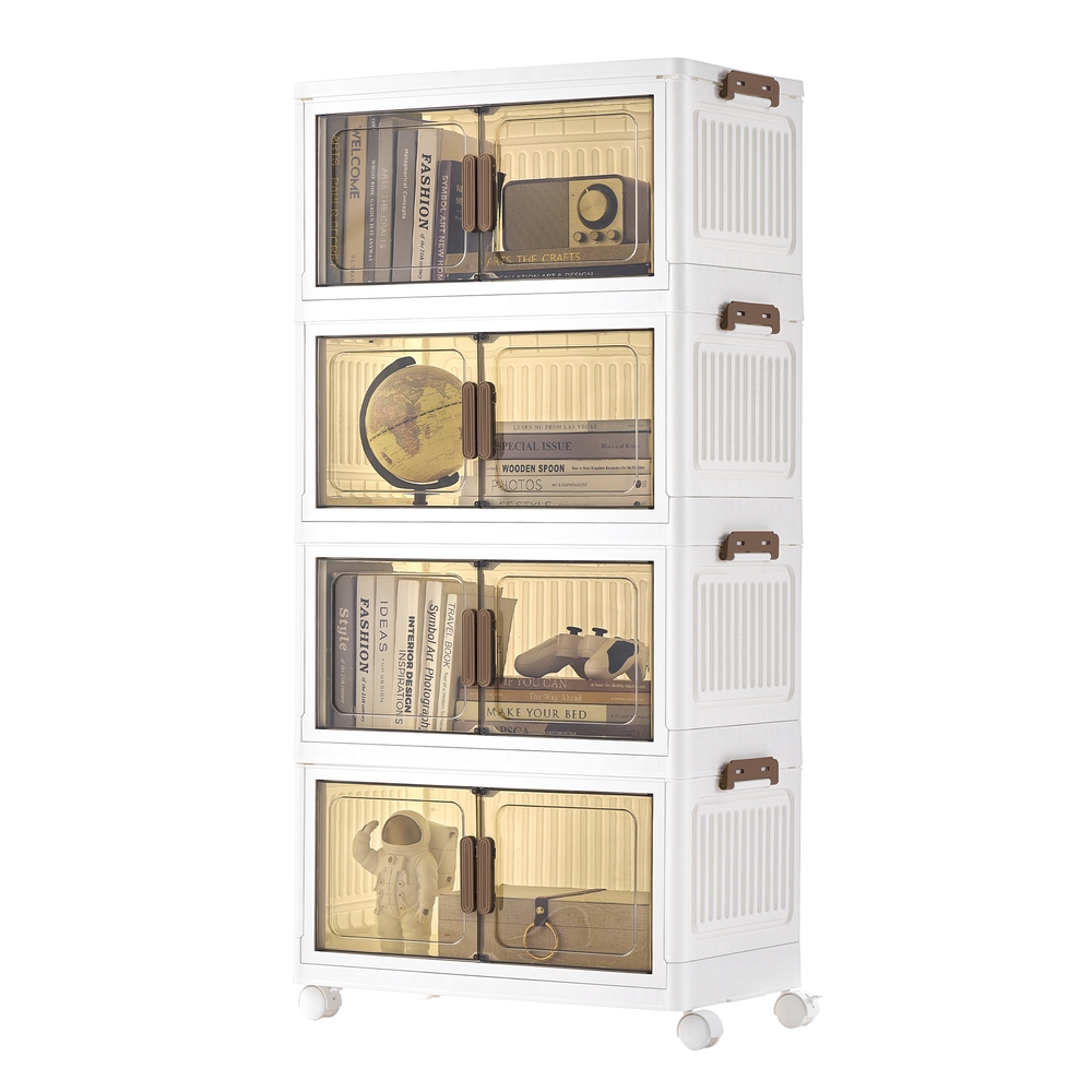 Songmics Blanco Cajas De Almacenamiento De 4 Niveles 45 L Por Nive