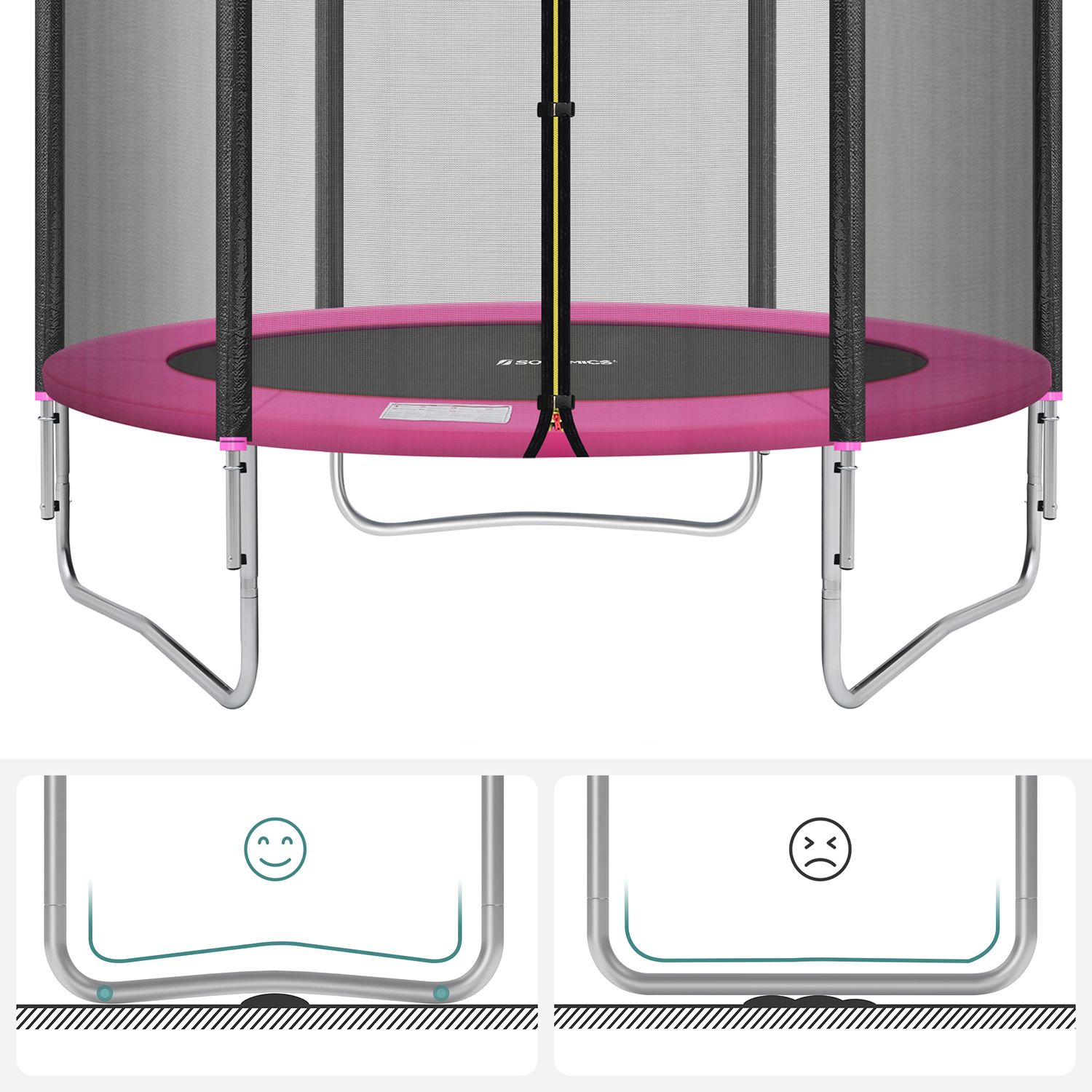 SONGMICS Cama elástica de 183 cm (6 Pies), Trampolín para el jardín