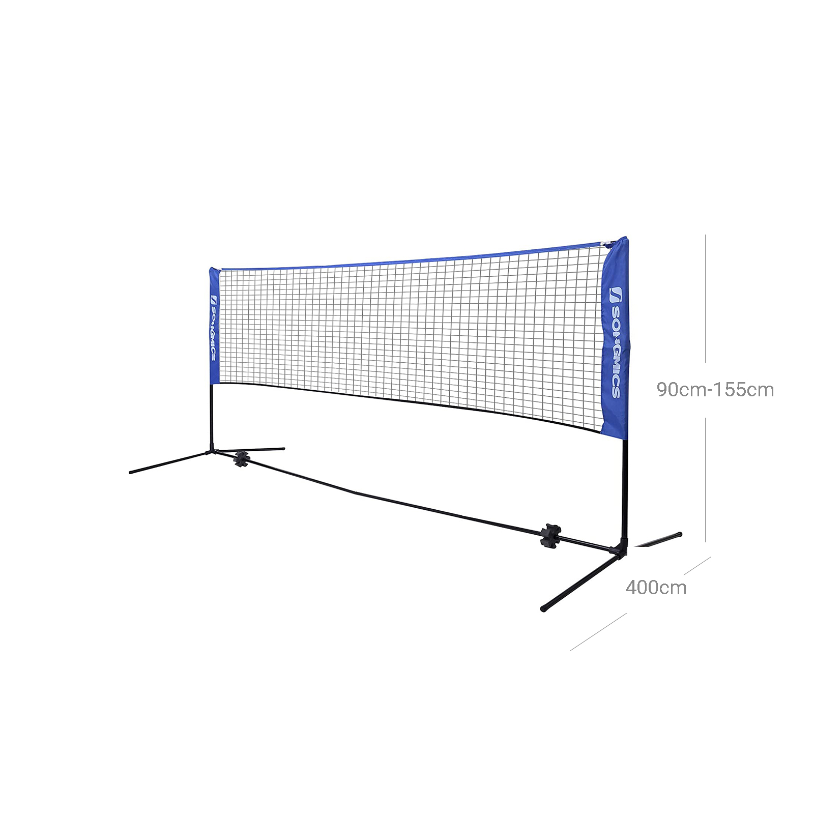 SONGMICS 4 m Red de Tenis Bádminton de Longitud, de Pie, Altura